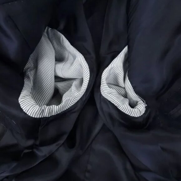 J CREW 100% Italian Wool Ludlow Slim-fit suit jacket Double Vent Navy 34S - Picture 2 of 7